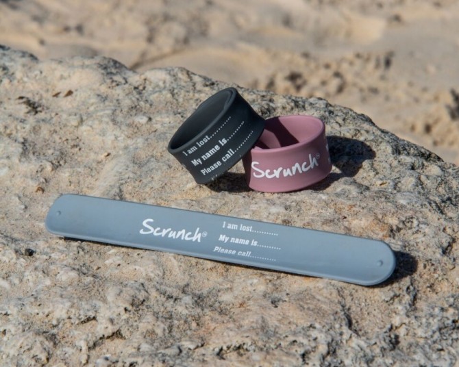 Opaski informacyjne dla dzieci na podróż Scrunch